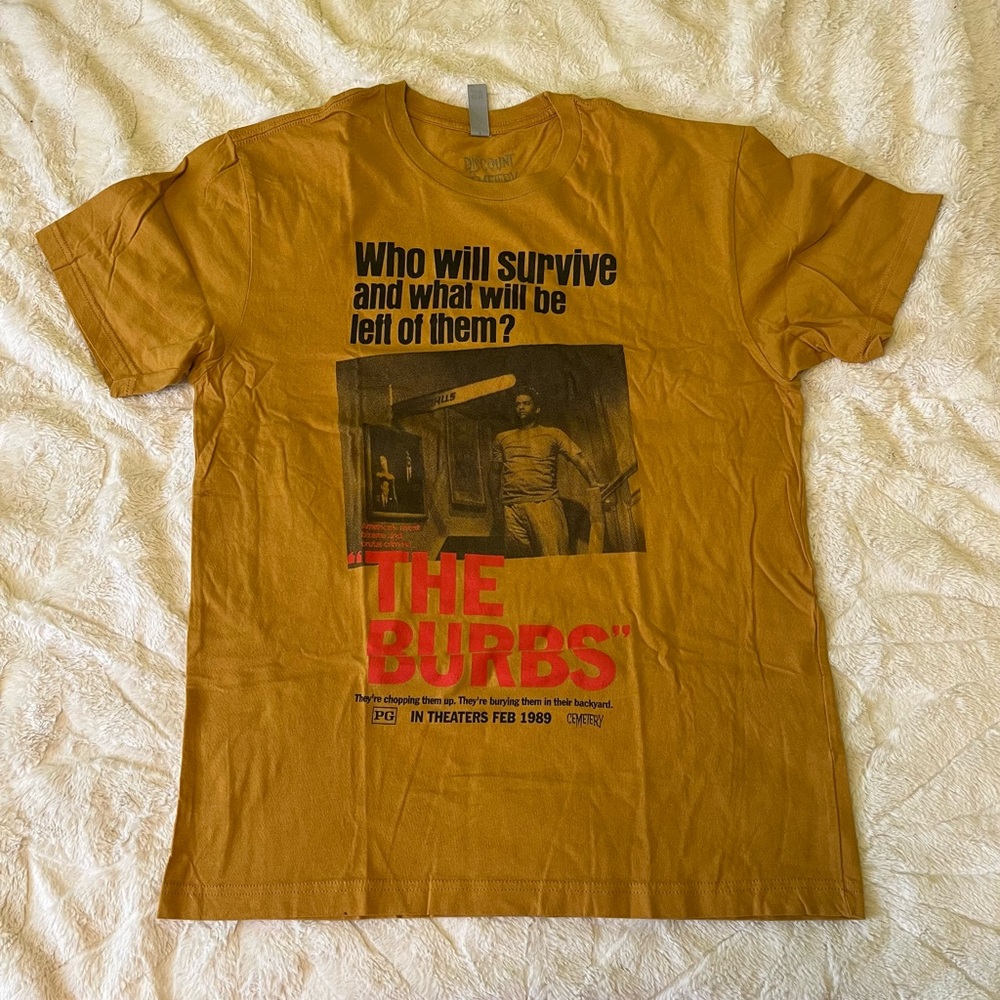 Discount Cemetery THE BURBS tee Unisex Medium Rare Colorway